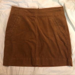 Ann Taylor LOFT Camel Corduroy Skirt